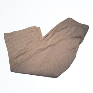 Anne Klein Gray Pinstripe Higher Rise Stretchy Capri Pants Size 12 Waist 32 Inch